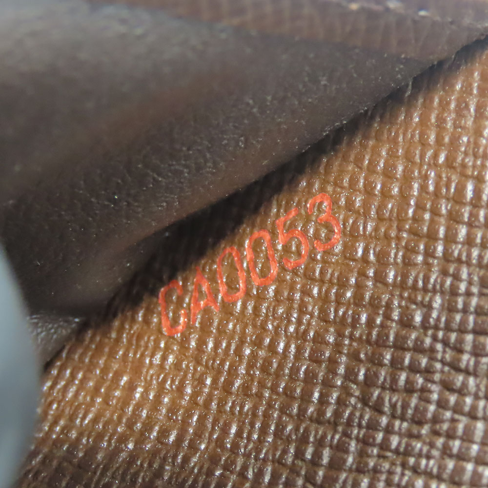 USED LOUIS VUITTON Bifold Wallet Compact zip N61668 Damier Ebene