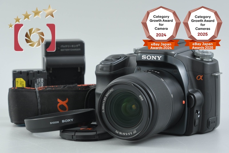 【美品】SONY α100 DSLR-A100 18-250mm (0837) Sony α100 DSLR-A100 Black 10.2 MP 18-70 Lens [Japanese Language