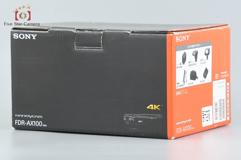 SONY HANDYCAM FDR-AX100 4K Handycam w/ Box [Japanese Language Only