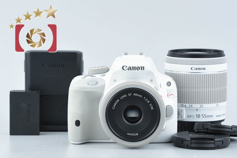 【動作確認済】 Canon EOS 7 F1225-170-1-1p y Canon EOS Kiss X7 / Rebel SL1 / 100D White 18.0 MP 18-55 40 Lenses