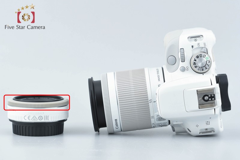 Canon EOS Kiss X7 / Rebel SL1 / 100D White 18.0 MP 18-55 40 Lenses