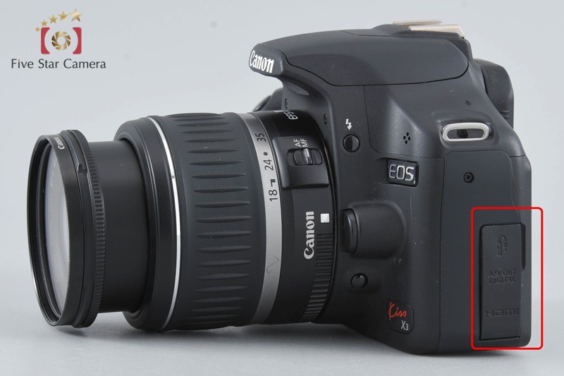 Canon EOS Kiss X3 / Rebel T1i / 500D 15.1 MP DSLR Camera EF-S 18
