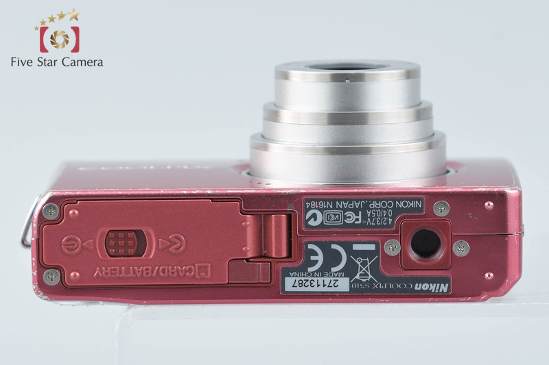 Nikon COOLPIX S510 Raspberry Red 8.1 MP Digital Camera from Japan