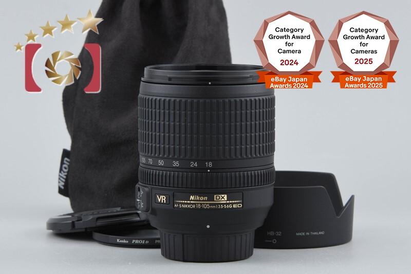 18-105mm Nikon AF-S ED DX VR NIKKOR f⁄3.5-5.6G Nikkor Lens + G