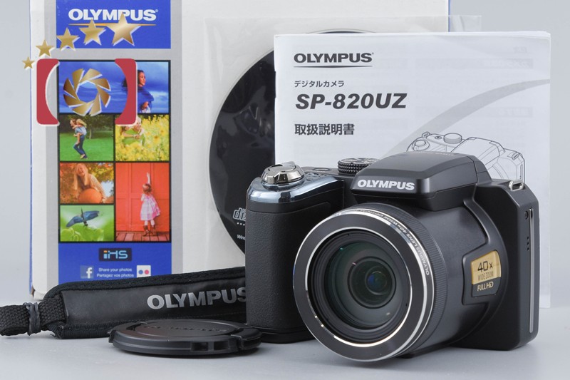 Olympus Stylus SP-820UZ Black 14.0 MP Digital Camera w/ Box from