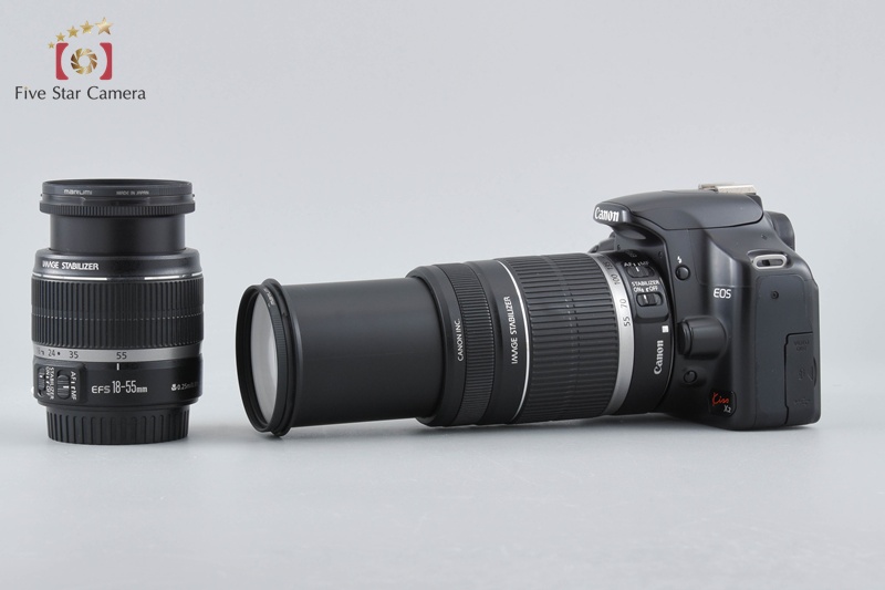 Canon EOS Kiss X2 / Rebel XSi / 450D 12.2 MP 18-55 55-250 Lenses