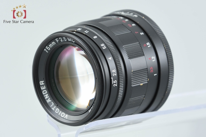 Voigtlander COLOR-HELIAR 75mm f/2.5 MC Black L39 LTM Leica Thread
