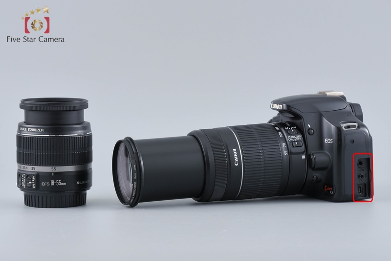 Canon EOS Kiss X2 / Rebel XSi / 450D 12.2 MP 18-55 55-250 Lenses