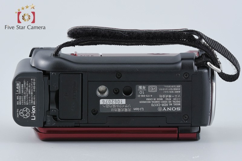 Sony Handycam HDR-CX170 Red HD Digital Video Camera [Japanese