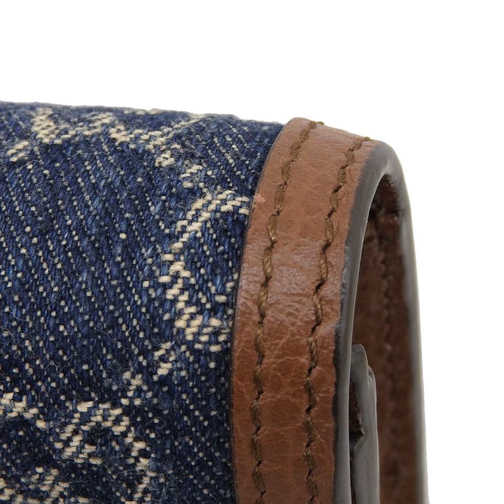 GUCCI Jackie 1961 Chain Wallet Crossbody Shoulder Bag 652681 Denim