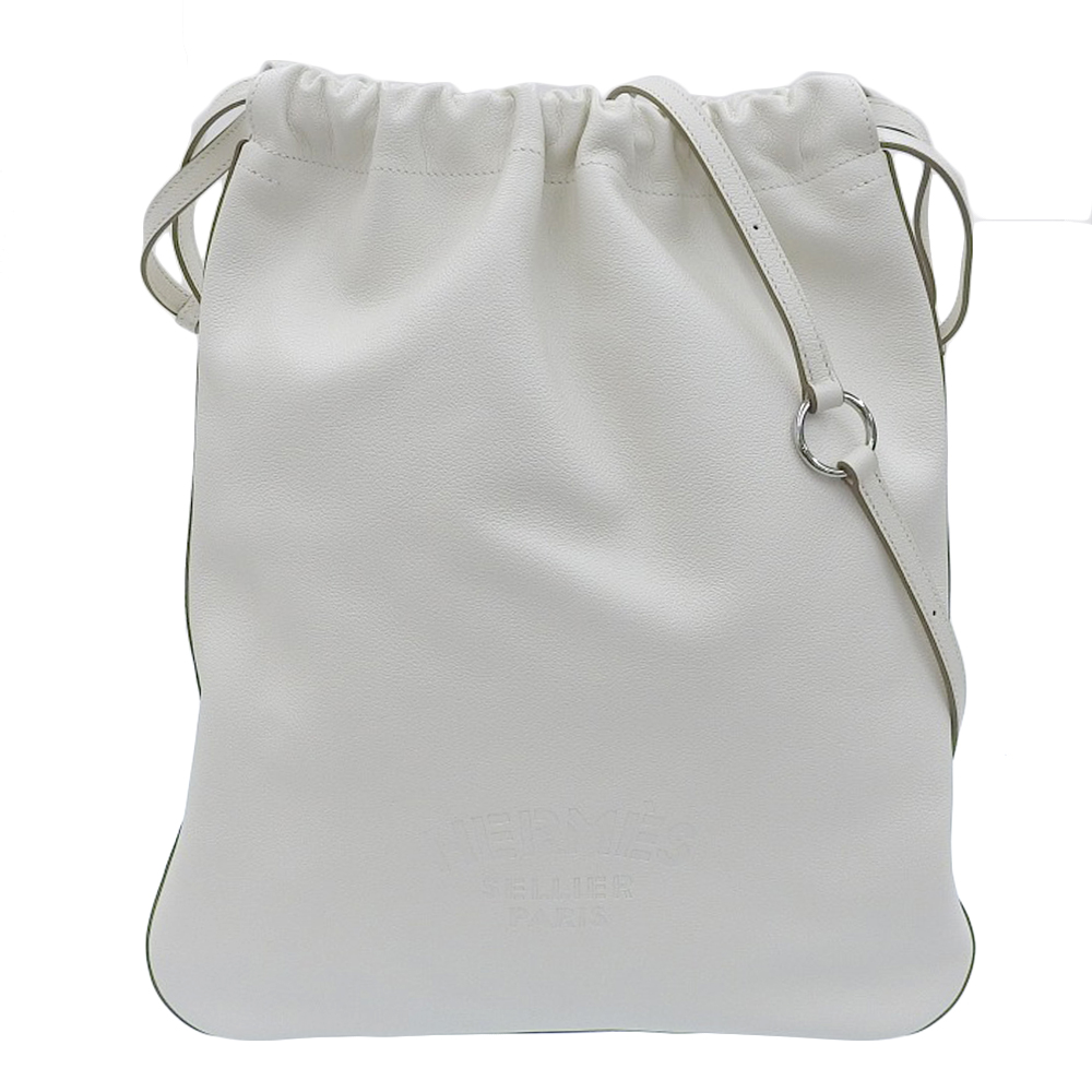 HERMES Bridado Backpack 2WAY Crossbody Shoulder Bag D stamp (2019) leather white