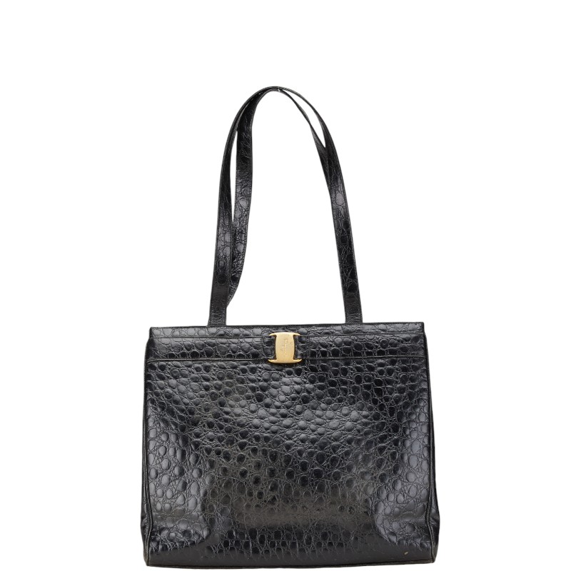 【SALVATORE FERRAGAMO】VARA TOTE BAG Authentic Vintage Salvatore Ferragamo Vara Tote Shoulder Bag