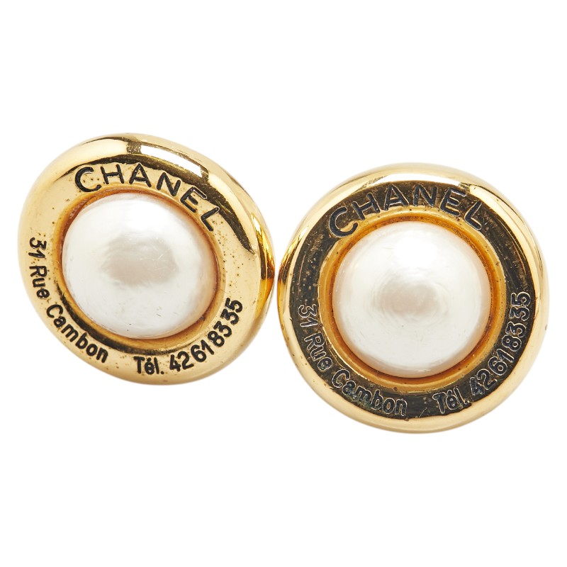 CHANEL vintage COCO Mark 31 RUE CAMBON PARIS Earring Women Used