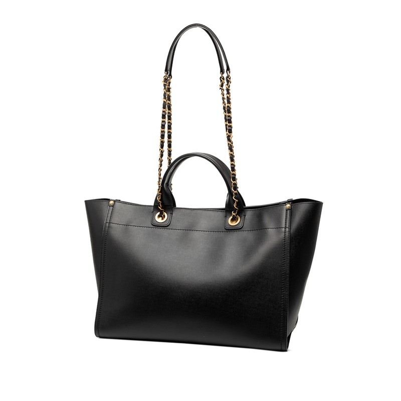 CHANELバッグ CHANEL Deauville logo stud caviar leather Tote Bag 2WAY 30077