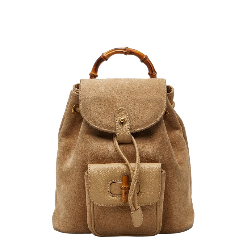 バッグ GUCCI Bamboo Suede Mini Backpack Brown GUCCI Bamboo Mini Backpack Backpack 003 1998 0030 Women 【Used