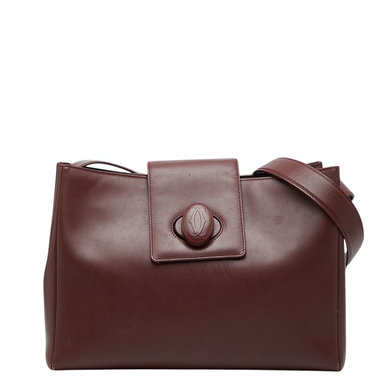 CARTIER Must Line Turn-lock Crossbody Shoulder Bag Women 【Used