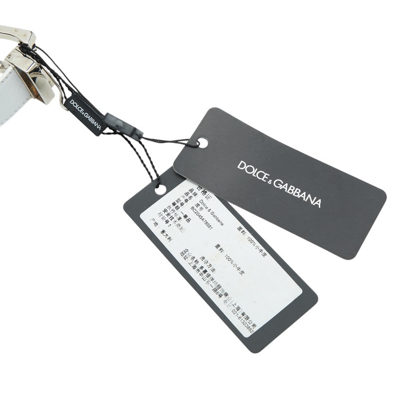 DOLCE&GABBANA DG logo plain belt, size 90/36 mens 【Used  display picture 1