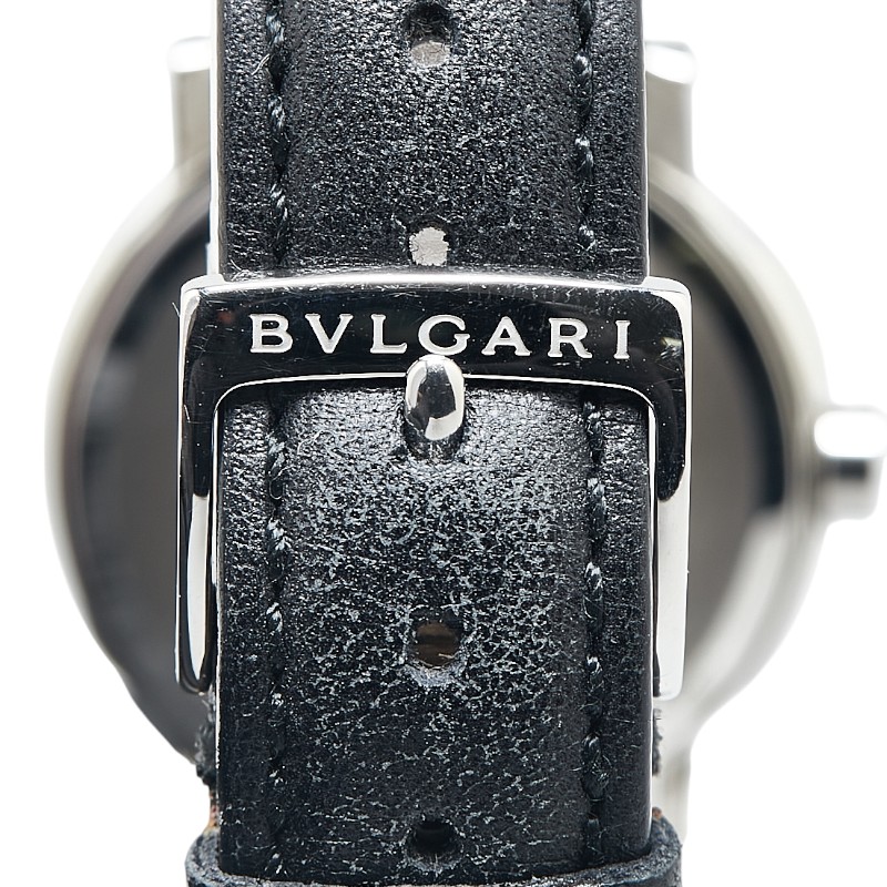 BVLGARI Solotempo ST29S Date Black Dial Quartz Ladies Watch Pre-Owned BVLGARI ST29S Solotempo Black Watch Stainless  main image 4