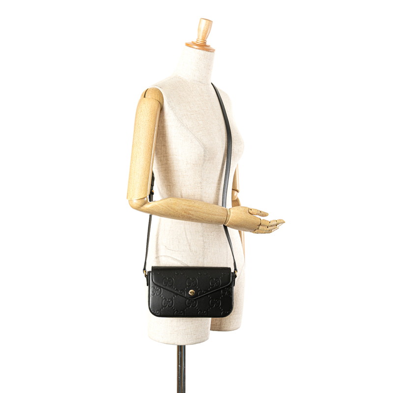 【美品】GUCCI レザーバッグ GUCCI グッチ GG スーパーミニ ショルダーバッグ 772794