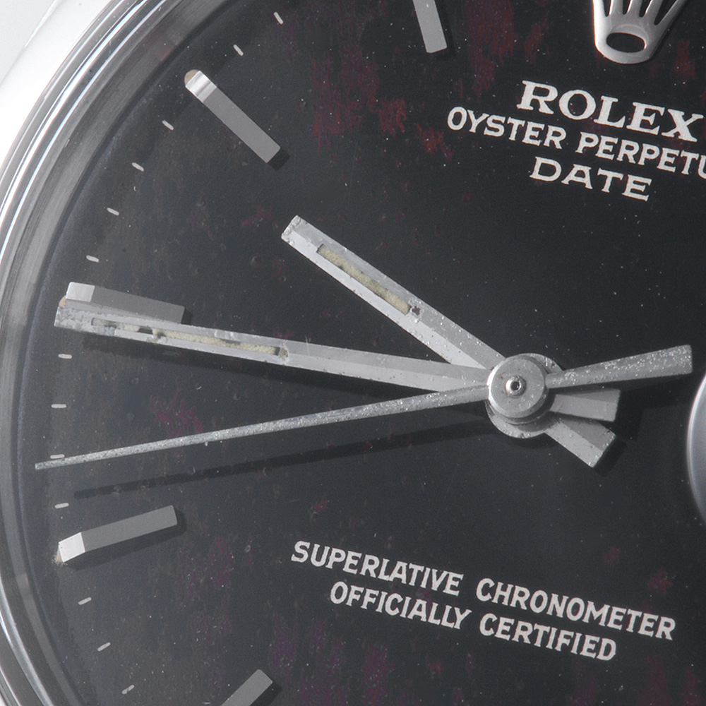 ROLEX Oyster Perpetual Date 1500 Black Tropical Bar Mirror