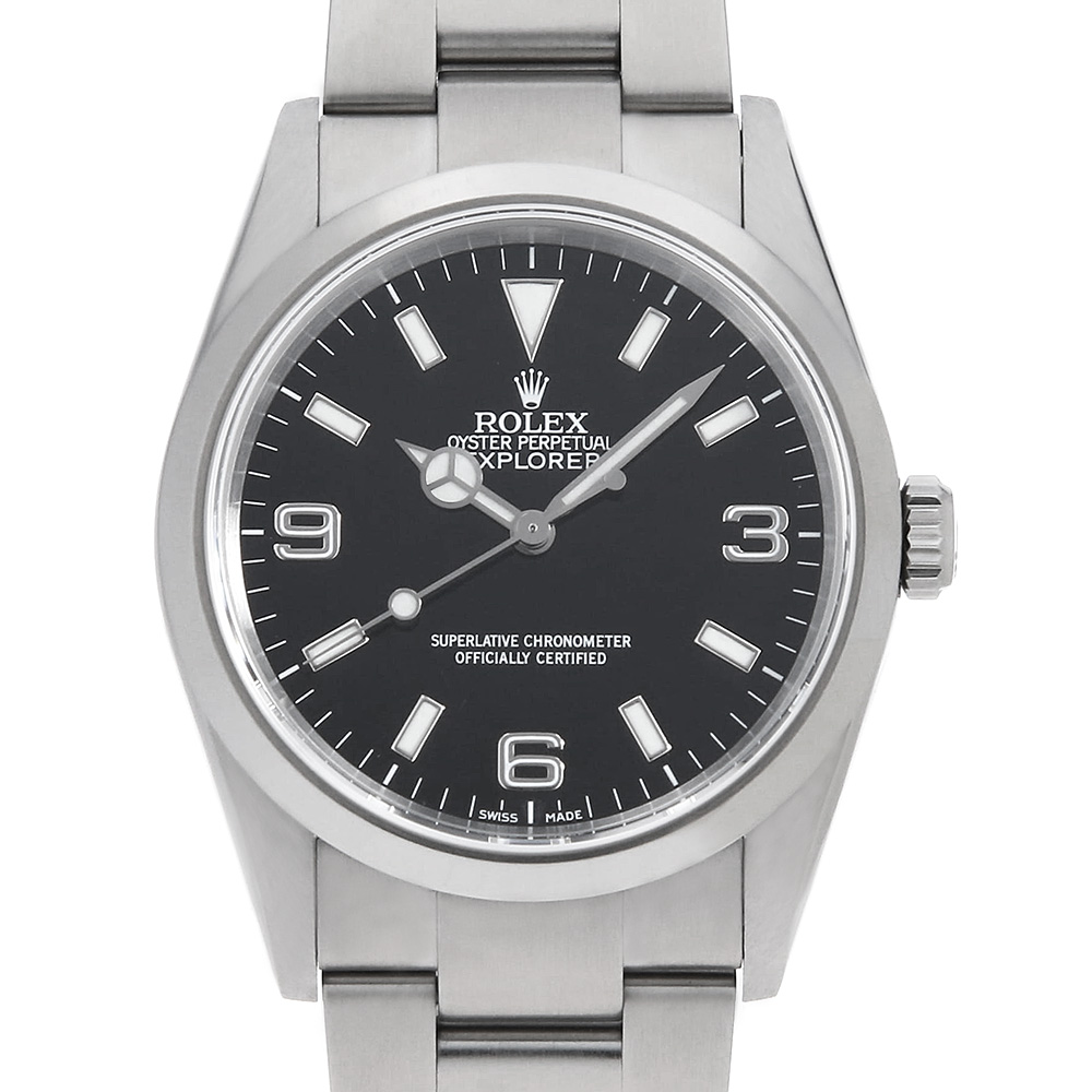 ROLEX Explorer I 114270 Black Z Number second hand mens | eBay
