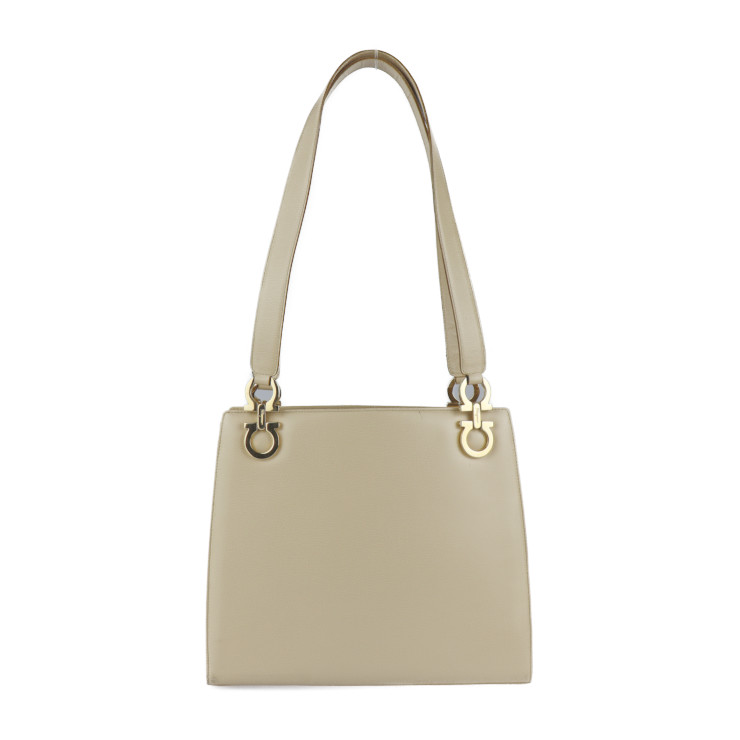 Salvatore Ferragamo Gancini Shoulder Bag 21 4189 Leather Light