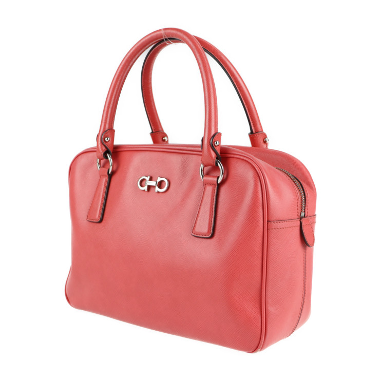トートバッグ FERRAGAMO GANCINI MINI BAG Ferragamo Double Gancini Mini Leather Tote Bag 218358 771687