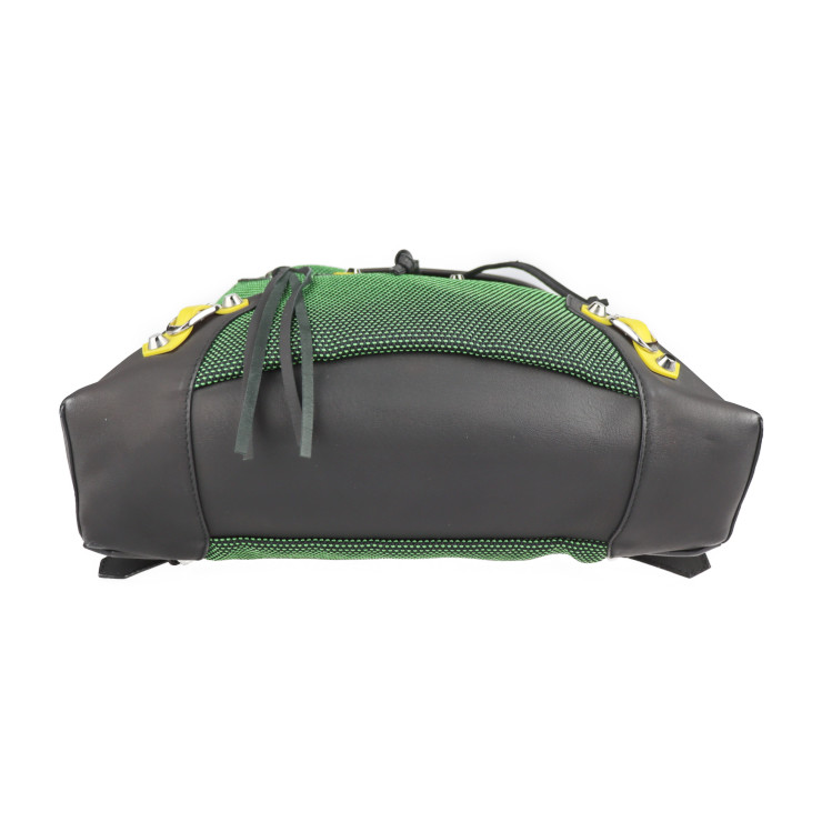 Balenciaga Traveler S Backpack Daypack Nylon Leather Green Black Pre-Owned BALENCIAGA Balenciaga Traveler S Backpack Daypack  main image 3
