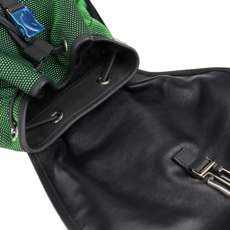 Balenciaga Traveler S Backpack Daypack Nylon Leather Green Black Pre-Owned BALENCIAGA Balenciaga Traveler S Backpack Daypack  main image 4