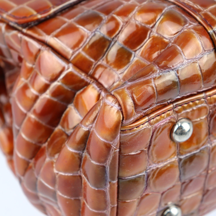 バッグ cocco FIORE 新品】COCCO FIORE コッコフィオーレ バッグ エナメル 緑 牛革