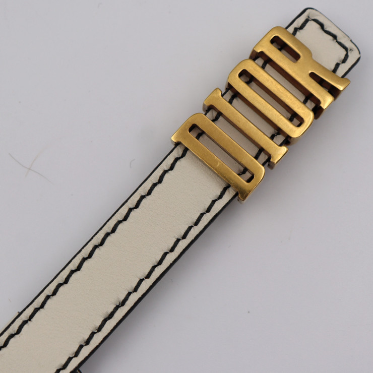 Christian Dior belt D-FENCE Defense logo narrow belt leather