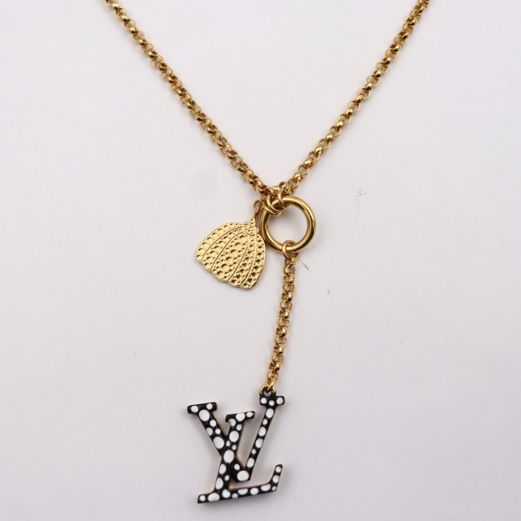 LOUIS VUITTON Necklace M01079 LV x YK Collier LV Iconic Infinity Dot  Kusama...