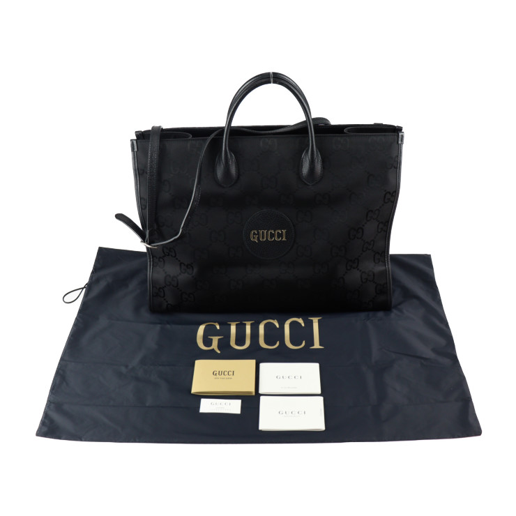 【美品】GUCCI ブラック GGパターン トートバッグ GUCCI Tote Bag 630353 Off The Grid GG nylon 2WAY Shoulder Bag