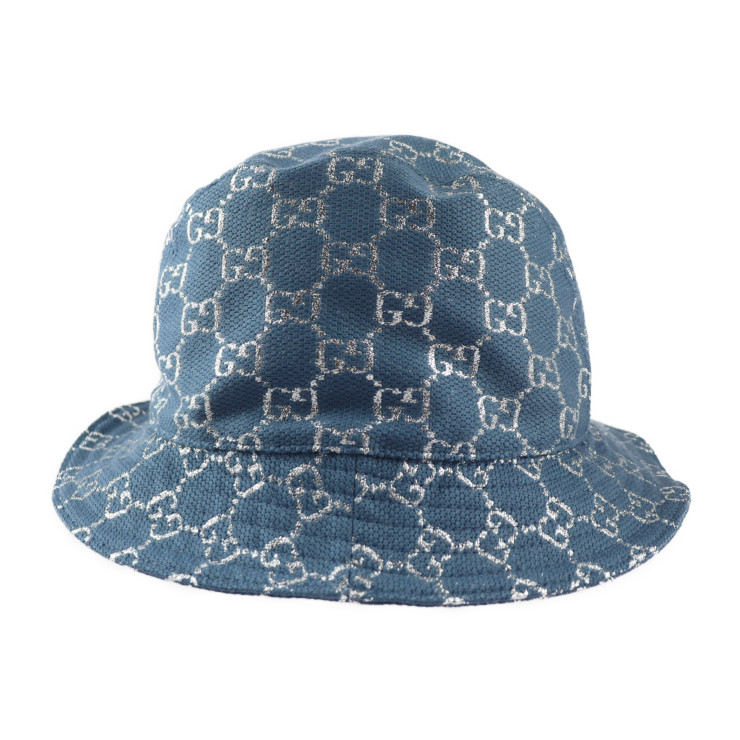 帽子 GUCCI GG Lame Bucket Hat 631951 GUCCI hat 631951 GG lame bucket hat hat SizeM 71% wool, 17% nylon
