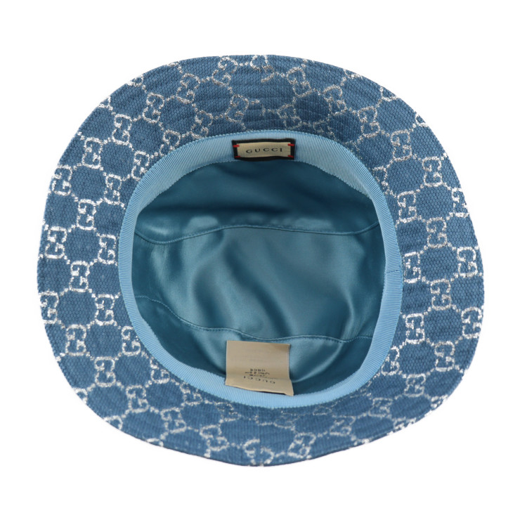 GUCCI hat 631951 GG lame bucket hat hat SizeM 71% wool, 17% nylon