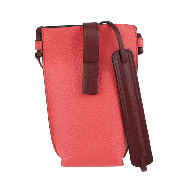 Loewe Preloved Gate Pocket Leather Crossbody Bag With Back Slip Pocket - Pink - One Size