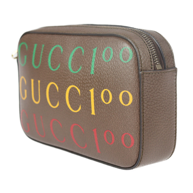本物 美品 コレクションモデル グッチ レザー使い 2way フリンジ ポンチョ GUCCI Waist bag 602695 Belt bag 100th anniversary logo body