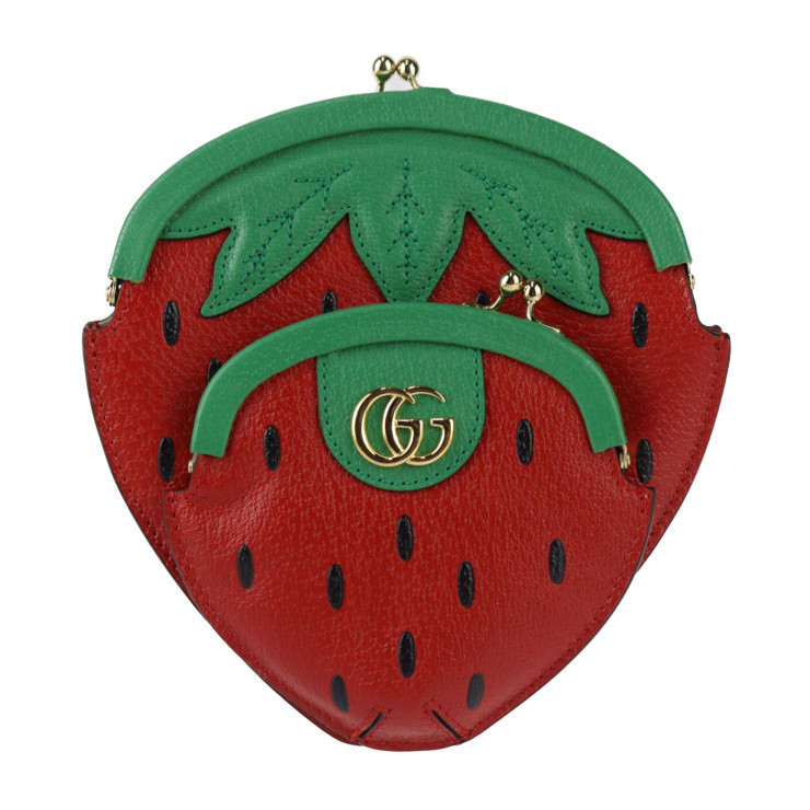 GUCCI Shoulder Bag 719725 Strawberry-shaped pochette Frutini
