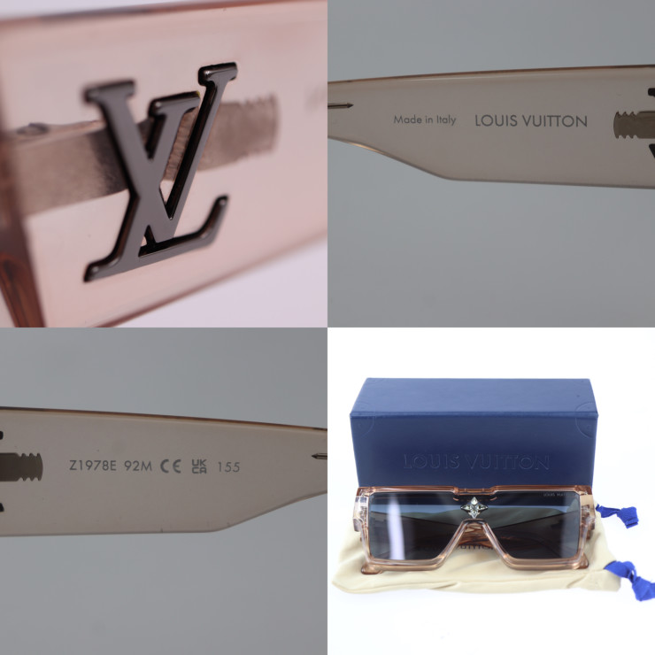 LOUIS VUITTON sunglasses Z1978E Cyclone Vuitton Size155 acetate