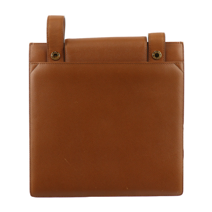 BULGARI キャメル　ショルダーバッグ BVLGARI Shoulder Bag - Bulgari Bulgari Pochette Turn Lock leather