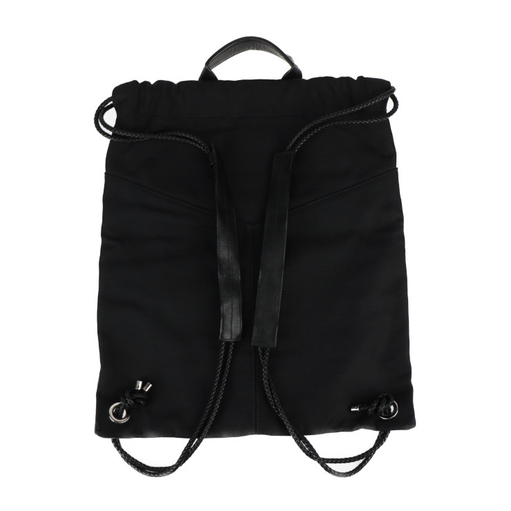 Jimmy Choo Black Drawstring Backpack Jimmy Choo noir kei ninomiya Backpack | Black Nappa Leather  main image 4