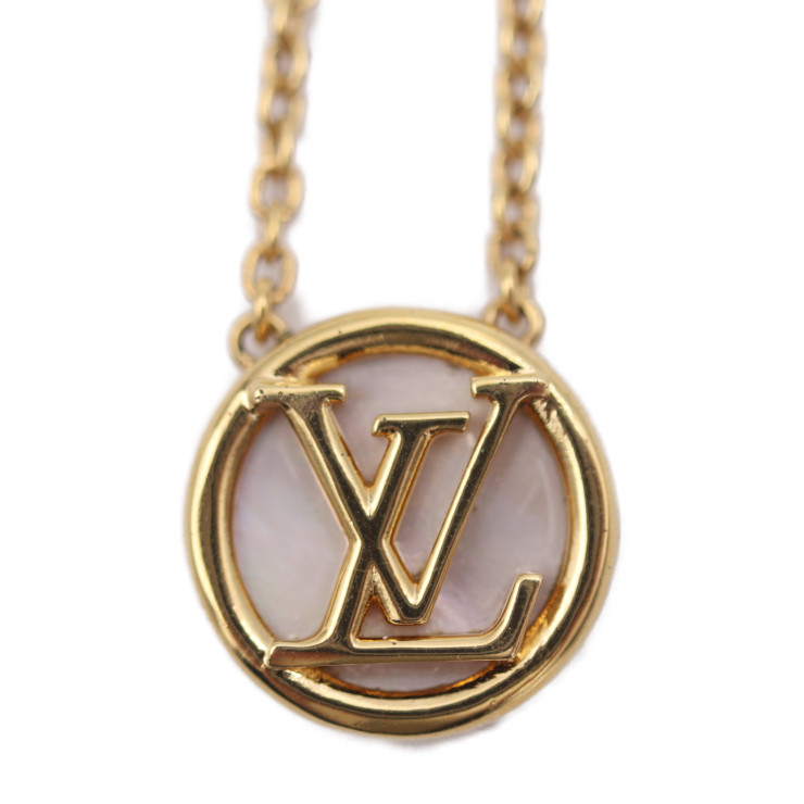 LOUIS VUITTON コリエ L TO V ネックレス M80259 LOUIS VUITTON Necklace M80259 Collier L TO V Circle Logo Vuitton