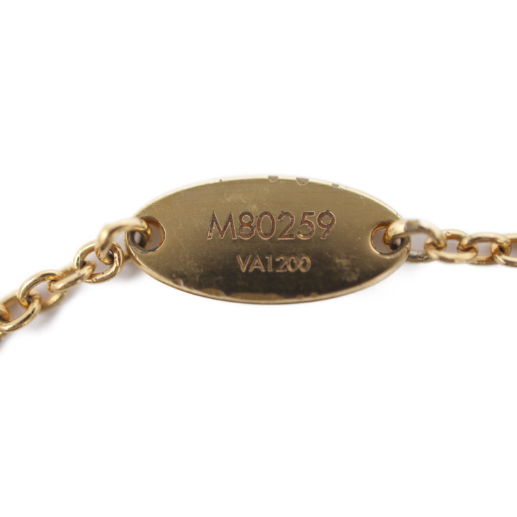 LOUIS VUITTON Necklace M80259 Collier L TO V Circle Logo Vuitton