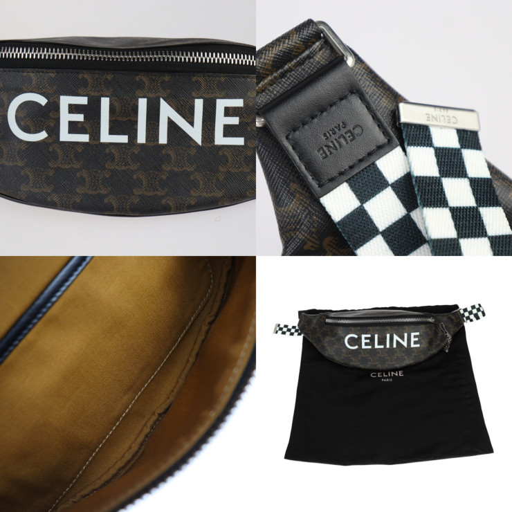 CELINE Waist bag 19597 2DDE Triomphe Belt Bag Waist pouch PVC