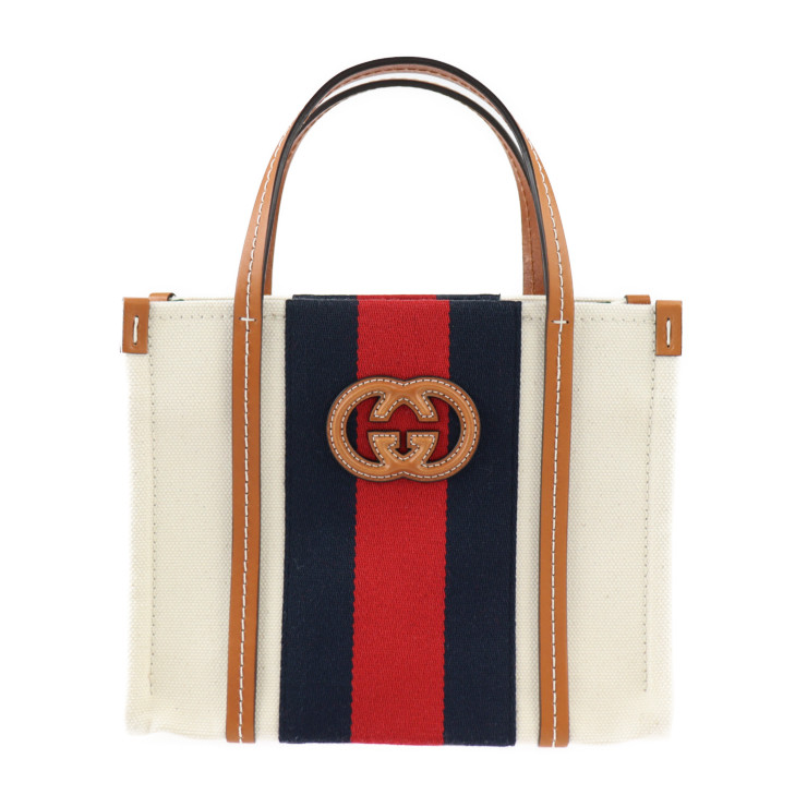 GUCCI グッチ ハンドバッグ GUCCI Handbag 727735 Interlocking G Mini Tote Bag Sherry line 2WAY