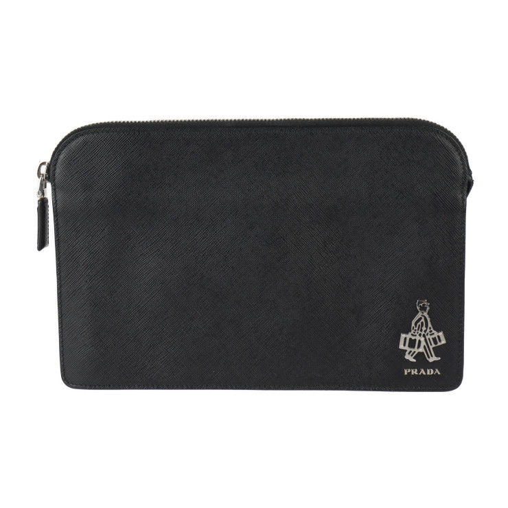 PRADA business bag 2VF056 Travel Pouch Clutch bag Safiano leather