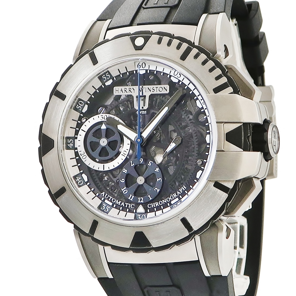 メル47004 Harry Winston Ocean sports chronograph OCSACH44ZZ002 Skeleton