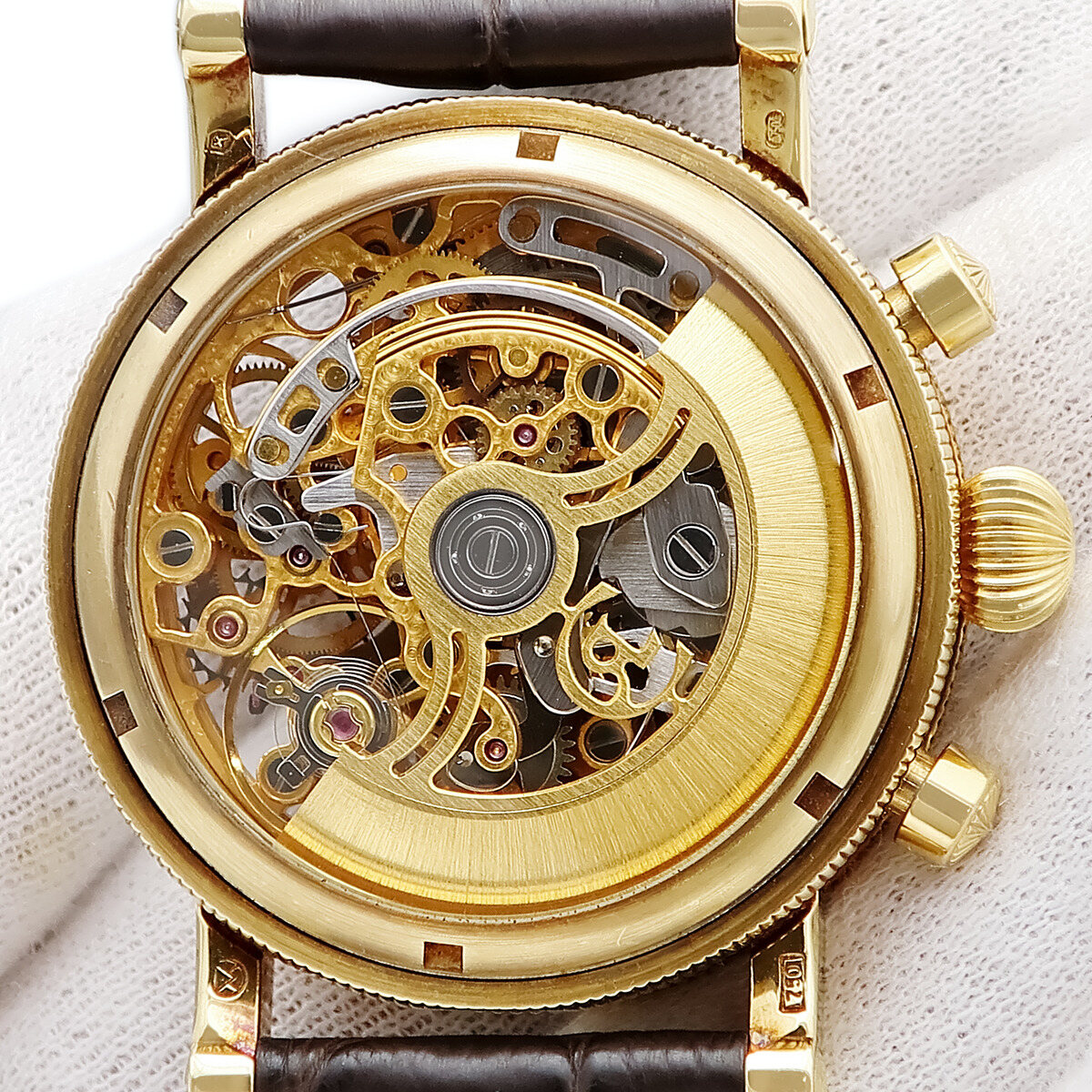 CHRONOSWISS Opus CH7521 18K Yellow Gold Chronograph Date Skeleton
