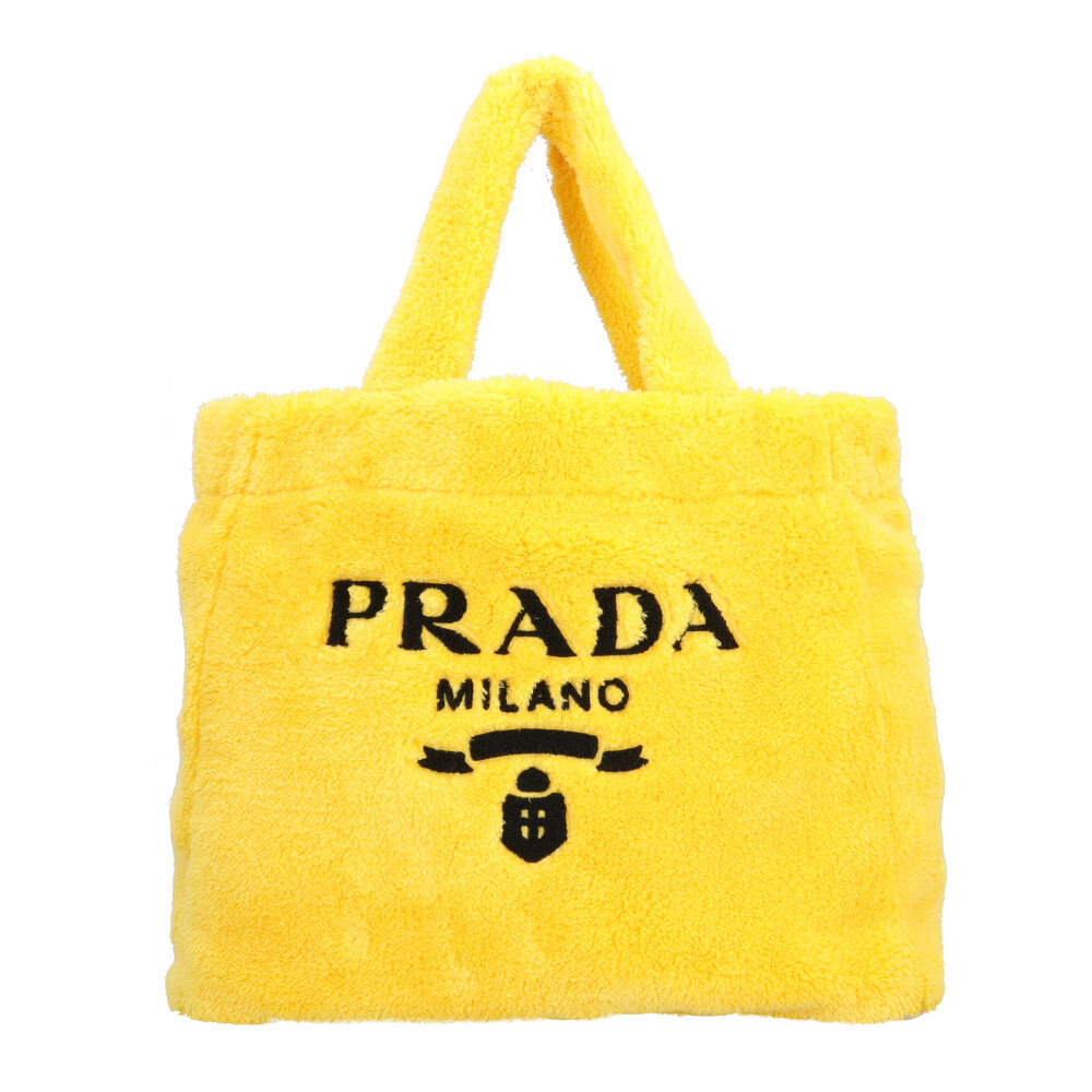 ハンドバッグ PRADA | Terry tote bag 1BG130 Prada Terry Tote Bag Pile 1BG130 White Faux fur ref.1544974