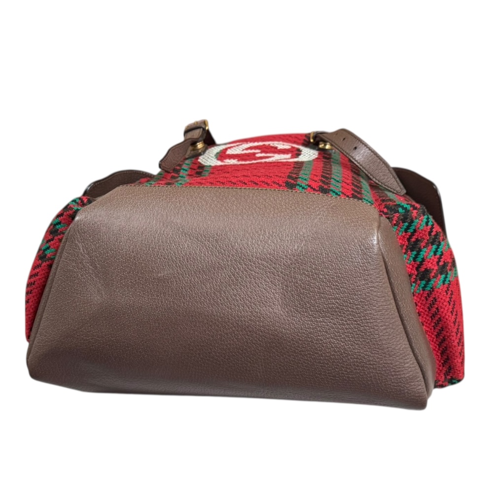 GUCCI Houndstooth and Stripes Backpack Â· Daypack 625939 wool